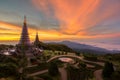 Landscape of Twin pogoda in Doi inthanon mountain