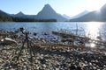 Landscape of Two Medicine Lake in Glacier National Park USA Royalty Free Stock Photo