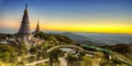 Landscape of Two pagoda at Doi Inthanon