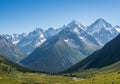 Landscape typifies pristine alpine scenery, suggesting a remote and Royalty Free Stock Photo