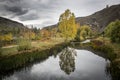 Landscape of Ucero river in Autumn, Burgo de Osma, Soria