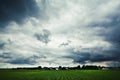 Landscape under cloudy weather Royalty Free Stock Photo