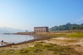 Landscape Underwater temple in Sangkhla Buri thailand