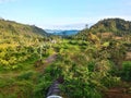 Landscape upside the hydro power penstock