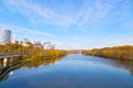 Landscape of US capital city in autumn. Royalty Free Stock Photo