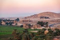 Landscape of Valley of The Kings in the morning at Theban Necropolis with The Temple of Ramesseum for Pharaoh Ramses II Royalty Free Stock Photo