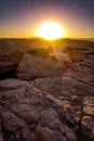 landscape of the valley of the moon in Atacama, Chile Royalty Free Stock Photo