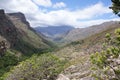 Landscape valley and Mountains with clouds