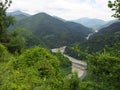 Landscape of the valley of the river Shah, the area of the village of Dagomys Krasnodar Territory