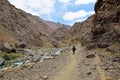 Hiking in a valley located in Alborz mountains , Iran