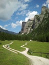 Landscape of Vallongia in Dolomiti mountains