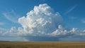 Landscape with Vast Sky and Dramatic Cumulus Cloud Formation Royalty Free Stock Photo