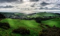 Landscape view of Abbotsbury and Chesil Beach in Dorset