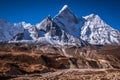 Landscape view of the Ama Dablam peak.