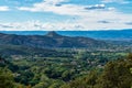 Landscape view around the village Vallon Pont d`Arc in Ardeche, France Royalty Free Stock Photo