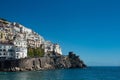 Landscape view of Atrani town at famous Amalfi coast, Italy Royalty Free Stock Photo