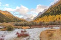 Landscape view in autumn at Yading national reserve