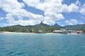 Landscape view of Avarua town Rarotonga Island Cook Islands