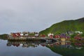 Landscape view of Ballstad port in Lofoten Norway Royalty Free Stock Photo