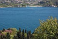 Landscape view of Bosphorus with judas trees