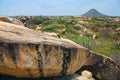 Landscape view from Casibari Rocks, Aruba, Netherland Antilles, Caribbean. Royalty Free Stock Photo