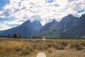 Landscape view of the Cathedral Group in the Teton Range