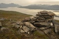 landscape view of the city of Tromso seen from Fjellheisen mountain (Norway) Royalty Free Stock Photo