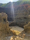 Landscape view of coral reef mountain cliff in Watamu, Kenya.