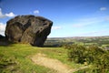 Landscape view of the cow and calf rocks at Ilkley moor Royalty Free Stock Photo