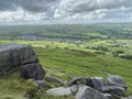 Panoramic view, from the Cowling Pinnacle near, Cowling, Keighley, UK