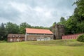 Landscape view of the crumbling remains the Clove Furnace Ruin, a longtime smelting site for iron