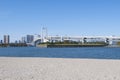 Landscape view at  Daiba beach famous landmark at Japan Royalty Free Stock Photo