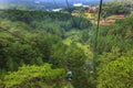 Landscape view from Dalat Cable Car, en route from Robin Hill to Truc Lam Monastery Chua Truc Lam, at Robin Hill, Dalat, Vietnam Royalty Free Stock Photo