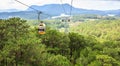 Landscape view from Dalat Cable Car, en route from Robin Hill to Truc Lam Monastery Chua Truc Lam, at Robin Hill, Dalat, Vietnam Royalty Free Stock Photo