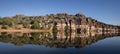 Landscape view of Devonian Cliffs, Geikie Gorge, Fitzroy Crossing Royalty Free Stock Photo