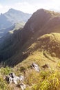 Landscape view of Doi Pha Tang mountain Chiang Rai, Thailand. Royalty Free Stock Photo