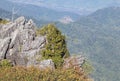 Landscape view of Doi Pha Tang mountain with Mekong river in afternoon Chiang Rai, Thailand. Royalty Free Stock Photo