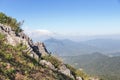 Landscape view of Doi Pha Tang mountain with Mekong river at Chiang Rai, Thailand. Royalty Free Stock Photo