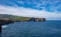 Landscape view from elephant trunk viewpoint, Azores, Portugal Royalty Free Stock Photo