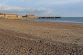 Landscape view of an empty seaside beach