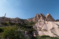 landscape view of famous fairy chimney in uchisar