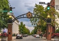 Landscape view of the First Street Arch at Russell Sage College\'s stately Troy campus