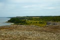 landscape view on flat countryside of Sweden Royalty Free Stock Photo