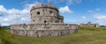 Landscape view of the Fort and barracks at Pendennis Castle in Cornwall