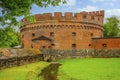 Landscape with a view of the fortress of Palmniken fortress. Kaliningrad