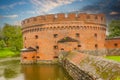 Landscape with a view of the fortress of Palmniken fortress. Kaliningrad Royalty Free Stock Photo