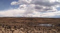 Landscape view in front of Misti Volcano in Arequipa Peru Royalty Free Stock Photo