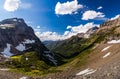 Landscape view in Glacier National Park at Logan Pass Royalty Free Stock Photo