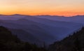 Great Smoky Mountains National Park Sunset Royalty Free Stock Photo