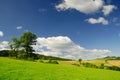 Landscape, view of green rolling fields Royalty Free Stock Photo